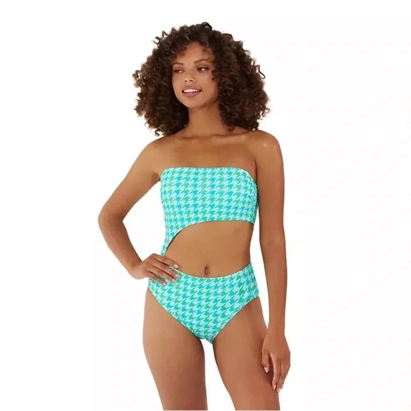 NWT One Piece Bandeau cut out Swimsuit size Large - Picture 3 of 5